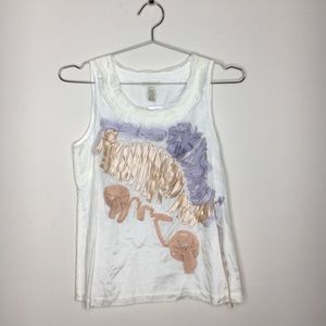 NWT J.Crew Silk Cotton Coral Reef Sleeveless Tank